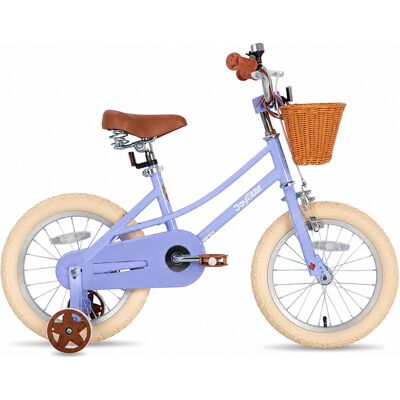 Gyermekkerékpár kosárral Joystar Retro 16", 104-135 cm, puha ülés, felfújható kerekek, kiegészítő segédkerekek, szilárd acélváz, hátsó kontrafék lila Gyermekkerékpár kosárral Joystar Retro 16", 104-135 cm, puha ülés, felfújható kerekek, kiegészítő segédkerekek, szilárd acélváz, hátsó kontrafék lila