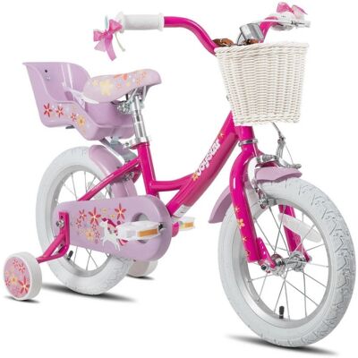 Gyermekkerékpár Joystar Unicorn 14", 92-120 cm, magasságban állítható kormány és nyereg, segédkerekek, kitámasztó, masszív acélváz, 3 éves kortól lila Gyermekkerékpár Joystar Unicorn 14", 92-120 cm, magasságban állítható kormány és nyereg, segédkerekek, kitámasztó, masszív acélváz, 3 éves kortól lila
