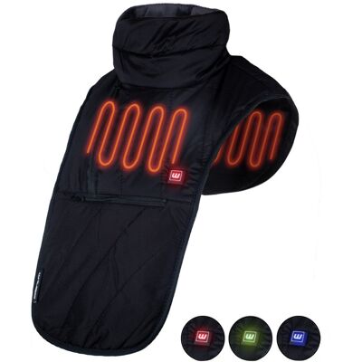 Fűthető nyakmelegítő W-TEC HEATneck 29-39 cm, szélálló, mellkas- és nyakfűtés, 3 fűtési mód, kényelmes anyag béléssel, cipzár és tépőzár, szénszál Fűthető nyakmelegítő W-TEC HEATneck 29-39 cm, szélálló, mellkas- és nyakfűtés, 3 fűtési mód, kényelmes anyag béléssel, cipzár és tépőzár, szénszál