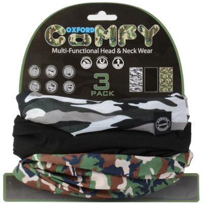 Univerzális multifunkciós kendő Oxford Comfy 3-pack Camo Univerzális multifunkciós kendő Oxford Comfy 3-pack Camo