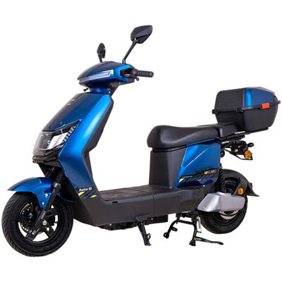 Elektromos robogó W-TEC Raike II 10", fényvisszaverő elemek, LED-világítás, LED kijelző, 65 km hatótávolság, 25 km/h-s végsebesség kék-fekete Elektromos robogó W-TEC Raike II 10", fényvisszaverő elemek, LED-világítás, LED kijelző, 65 km hatótávolság, 25 km/h-s végsebesség kék-fekete