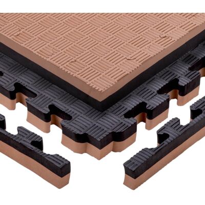 Puzzle tatami szőnyeg inSPORTline Malmeida 100x100x4 cm kávéhab-fekete, 5 csíkos minta Puzzle tatami szőnyeg inSPORTline Malmeida 100x100x4 cm kávéhab-fekete, 5 csíkos minta