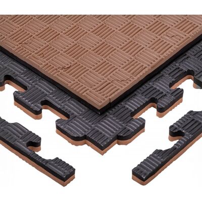 Puzzle tatami szőnyeg inSPORTline Sazegul 100x100x2 cm kávéhab-fekete, 5 csíkos minta Puzzle tatami szőnyeg inSPORTline Sazegul 100x100x2 cm kávéhab-fekete, 5 csíkos minta