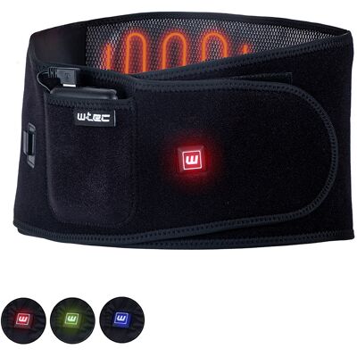 Fűthető deréköv W-TEC HEATbelt XL-4XL, 3 fűtési mód, egyenletes hőelosztás, kiváló hőszigetelő tulajdonságok, erős tépőzár Fűthető deréköv W-TEC HEATbelt XL-4XL, 3 fűtési mód, egyenletes hőelosztás, kiváló hőszigetelő tulajdonságok, erős tépőzár