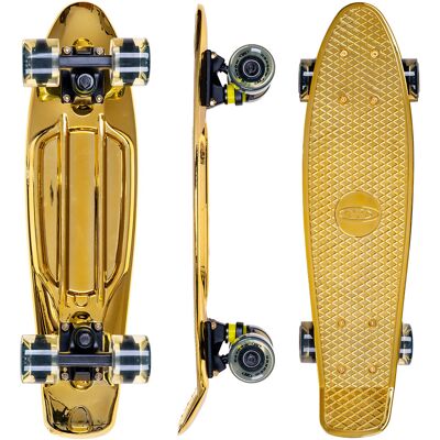 Penny board WORKER Mirria C8 22", krómozott felület, átlátszó kerekek, csúszásgátló rácsos mintázat Penny board WORKER Mirria C8 22", krómozott felület, átlátszó kerekek, csúszásgátló rácsos mintázat
