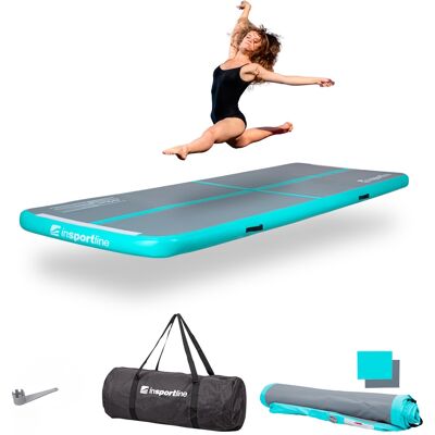 Airtrack inSPORTline Airstunt 400x100x10 cm szürke-türkiz,650kg teherbírás,DropStitch technológia,javítókészlet és szállítótáska Airtrack inSPORTline Airstunt 400x100x10 cm szürke-türkiz,650kg teherbírás,DropStitch technológia,javítókészlet és szállítótáska