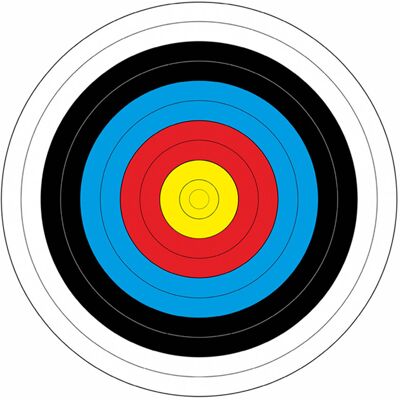 Papírcéltábla Yate átmérő 60 cm 10 db Papírcéltábla Yate átmérő 60 cm 10 db