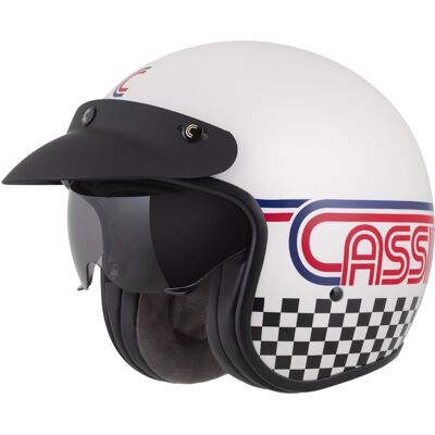 Motoros sisak Cassida Oxygen Rondo 2.0 gyöngyházfehér/piros/kék/fekete, polikarbonát héj, EPS polisztirol belső mag, napellenző L(59-60) Motoros sisak Cassida Oxygen Rondo 2.0 gyöngyházfehér/piros/kék/fekete, polikarbonát héj, EPS polisztirol belső mag, napellenző L(59-60)