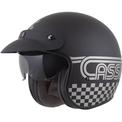 Motoros sisak Cassida Oxygen Rondo 2.0 matt fekete/ezüst, polikarbonát héj, EPS polisztirol belső mag, napellenző, gumiborítású héj XS (53-54) Motoros sisak Cassida Oxygen Rondo 2.0 matt fekete/ezüst, polikarbonát héj, EPS polisztirol belső mag, napellenző, gumiborítású héj XS (53-54)