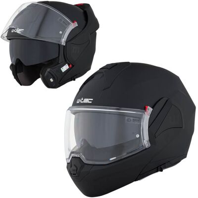 Felhajtható motoros bukósisak W-TEC Sabron P/J, Pinlock® 70 előkészítés, zárható szellőzőrendszer, fém reteszelő mechanizmus Fekete Matt XS (53-54) Felhajtható motoros bukósisak W-TEC Sabron P/J, Pinlock® 70 előkészítés, zárható szellőzőrendszer, fém reteszelő mechanizmus Fekete Matt XS (53-54)