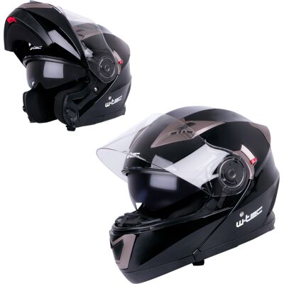 Felhajtható motoros bukósisak W-TEC Pezzon YM-925 fekete-bronz XL(61-62) Felhajtható motoros bukósisak W-TEC Pezzon YM-925 fekete-bronz XL(61-62)