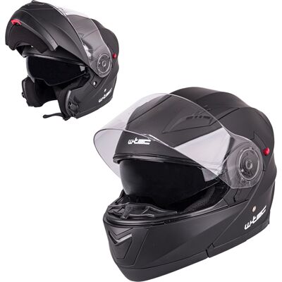 Felhajtható motoros bukósisak W-TEC Pezzon YM-925 matt fekete XS (53-54) Felhajtható motoros bukósisak W-TEC Pezzon YM-925 matt fekete XS (53-54)