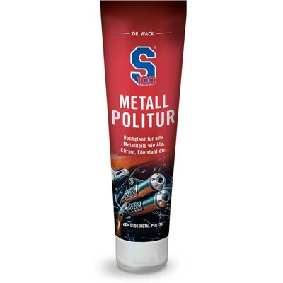 Polírozó paszta krómhoz, alumíniumhoz és fémfelületekhez S100 Metallpolitur 100 ml, eltávolítja a korrózió nyomait, védi a kezelt felületeket Polírozó paszta krómhoz, alumíniumhoz és fémfelületekhez S100 Metallpolitur 100 ml, eltávolítja a korrózió nyomait, védi a kezelt felületeket