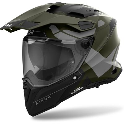 Motoros bukósisak Airoh Commander 2 Reveal katonai zöld, coolmax belső tér, plexi karcolásgátló bevonattal, kifinomult szellőzőrendszer, kompozit héj Motoros bukósisak Airoh Commander 2 Reveal katonai zöld, coolmax belső tér, plexi karcolásgátló bevonattal, kifinomult szellőzőrendszer, kompozit héj