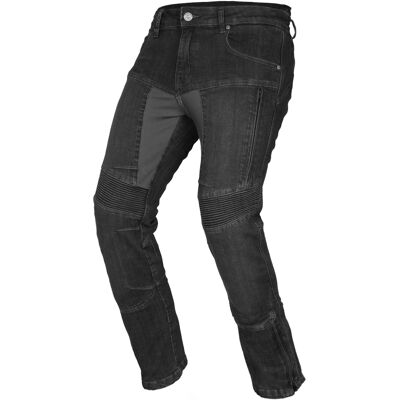 Férfi motoros farmer Ayrton 505 fekete, Super Stretch denim külső réteg, Aramidszálas béléss, légáteresztő textilbélés, YKK 8-as méretű cipzár fekete Férfi motoros farmer Ayrton 505 fekete, Super Stretch denim külső réteg, Aramidszálas béléss, légáteresztő textilbélés, YKK 8-as méretű cipzár fekete