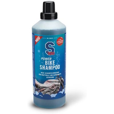 Sűrű habos sampon S100 Power Bike Shampoo 1l, 2 az 1-ben funkció: előmosás + sampon, nagyon kíméletes minden felülethez Sűrű habos sampon S100 Power Bike Shampoo 1l, 2 az 1-ben funkció: előmosás + sampon, nagyon kíméletes minden felülethez