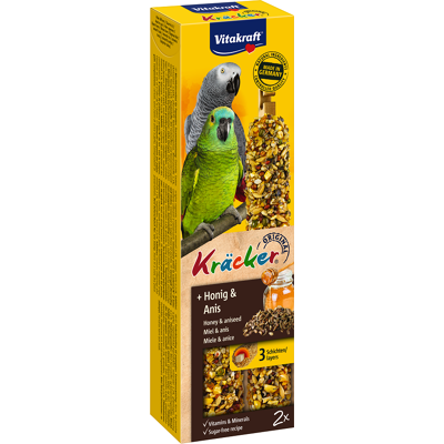 Vitakraft Papagáj Kracker Méz & Ánizs - 180g, 2 Rúd Vitakraft Papagáj Kracker Méz & Ánizs - 180g, 2 Rúd