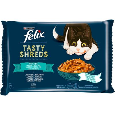 Felix Tasty Shreds halas válogatás szószban 12 x (4 x 80 g) Felix Tasty Shreds halas válogatás szószban 12 x (4 x 80 g)
