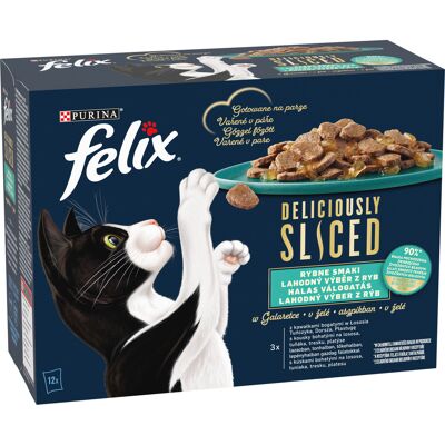 Felix Deliciously Sliced halas válogatás aszpikban 12 x 80 g Felix Deliciously Sliced halas válogatás aszpikban 12 x 80 g