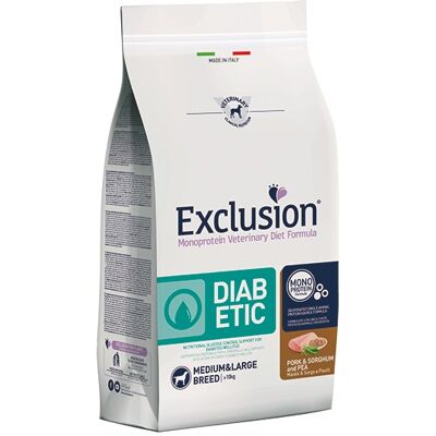 Exclusion Kutyaeledel - Cukorbeteg Közepes és Nagy Testű Fajták - 2kg Exclusion Kutyaeledel - Cukorbeteg Közepes és Nagy Testű Fajták - 2kg