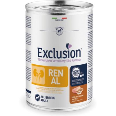 DORADO Srl Exclusion Vese diéta sertéshússal, sorgommal és rizzsel - 400g konzerv DORADO Srl Exclusion Vese diéta sertéshússal, sorgommal és rizzsel - 400g konzerv