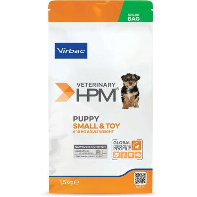 Virbac HPM Puppy Small & Toy Dog Dental száraztáp kutyáknak 1,5 kg Virbac HPM Puppy Small & Toy Dog Dental száraztáp kutyáknak 1,5 kg