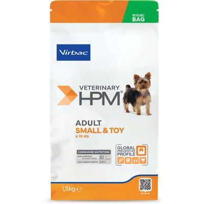 Virbac HPM Adult Small & Toy Dog Dental száraztáp kutyáknak 1,5 kg Virbac HPM Adult Small & Toy Dog Dental száraztáp kutyáknak 1,5 kg