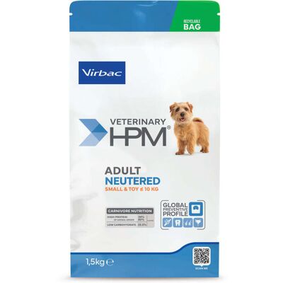 Virbac HPM Adult Neutered Dog Small & Toy Dental száraztáp kutyáknak 1,5 kg Virbac HPM Adult Neutered Dog Small & Toy Dental száraztáp kutyáknak 1,5 kg