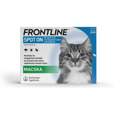 Frontline rácsepegtető oldat macskáknak 3 pipetta Frontline rácsepegtető oldat macskáknak 3 pipetta