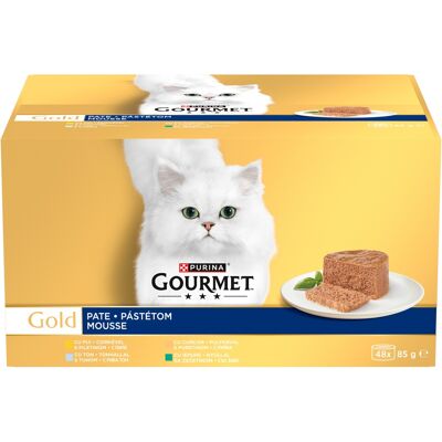Gourmet Gold Mousse pástétom mix - csirke, pulyka, tonhal nyúl 48 x 85 g Gourmet Gold Mousse pástétom mix - csirke, pulyka, tonhal nyúl 48 x 85 g
