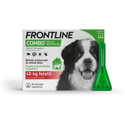 Frontline Combo rácsepegtető oldat kutyáknak 3 db XL-es pipetta Frontline Combo rácsepegtető oldat kutyáknak 3 db XL-es pipetta
