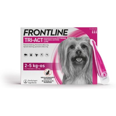 Frontline Tri-Act rácsepegtető oldat kutyáknak 2-5 kg Frontline Tri-Act rácsepegtető oldat kutyáknak 2-5 kg