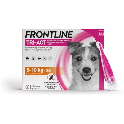 Frontline Tri-Act rácsepegtető oldat kutyáknak 5-10 kg Frontline Tri-Act rácsepegtető oldat kutyáknak 5-10 kg