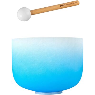 Sela Crystal Singing Bowl Chakra 10" Blue Throat G Sela Crystal Singing Bowl Chakra 10" Blue Throat G