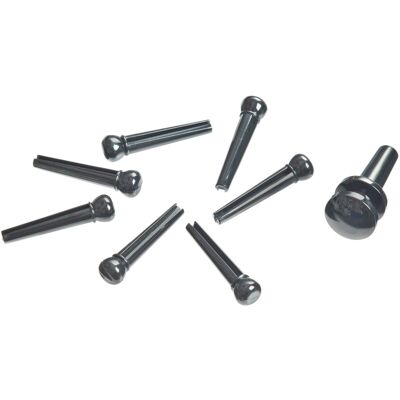 D'Addario Plastic Bridge Pins Black D'Addario Plastic Bridge Pins Black
