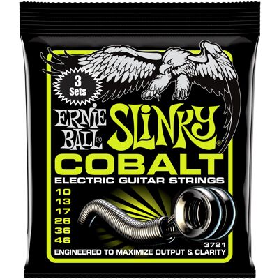 Ernie Ball 3721 Cobalt Regular Slinky 3 Pack Ernie Ball 3721 Cobalt Regular Slinky 3 Pack