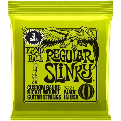 Ernie Ball 3221 Nickel Wound Regular Slinky 3 Pack Ernie Ball 3221 Nickel Wound Regular Slinky 3 Pack