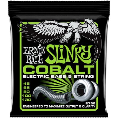 Ernie Ball 2736 Regular Slinky Cobalt 5-String Electric Bass 45-130 Ernie Ball 2736 Regular Slinky Cobalt 5-String Electric Bass 45-130