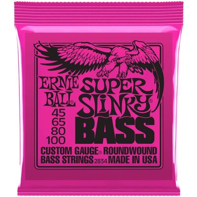 Ernie Ball 2834 Super Slinky Nickel Wound Electric Bass 45-100 Ernie Ball 2834 Super Slinky Nickel Wound Electric Bass 45-100