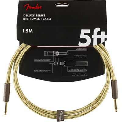 Fender Deluxe Series 5' Instrument Cable Tweed Fender Deluxe Series 5' Instrument Cable Tweed
