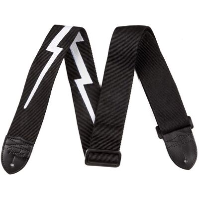 Fender 2" Nylon Lightning Bolt Strap, Black Fender 2" Nylon Lightning Bolt Strap, Black