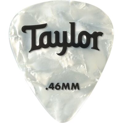 Taylor Celluloid Picks 0.46 White Pearl Taylor Celluloid Picks 0.46 White Pearl