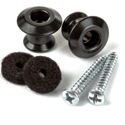 Dunlop Straplok Dual Design Strap Button Set Black Dunlop Straplok Dual Design Strap Button Set Black