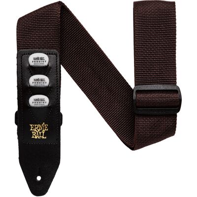 Ernie Ball Pickholder Strap Brown Ernie Ball Pickholder Strap Brown