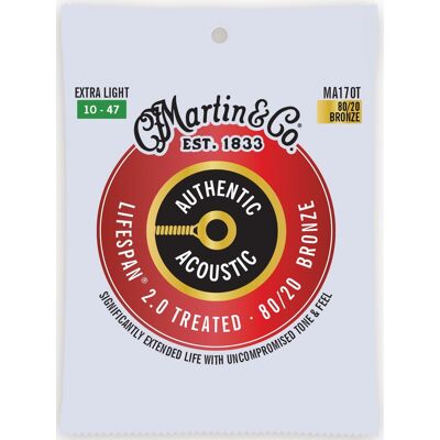 Martin Authentic Lifespan 2.0 80/20 Bronze Extra Light Martin Authentic Lifespan 2.0 80/20 Bronze Extra Light
