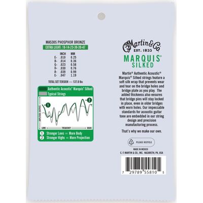 Martin Authentic Marquis 92/8 Phosphor Bronze Extra Light Martin Authentic Marquis 92/8 Phosphor Bronze Extra Light