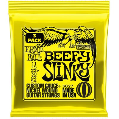 Ernie Ball 3627 Nickel Wound Beefy Slinky 3 Pack Ernie Ball 3627 Nickel Wound Beefy Slinky 3 Pack