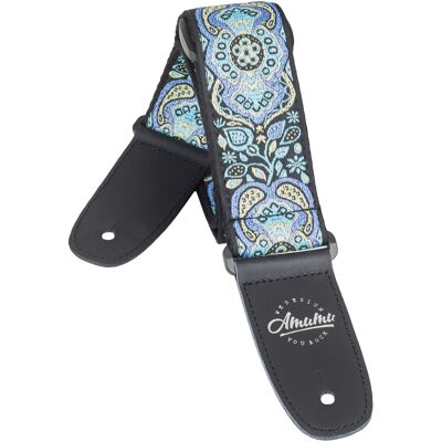 Amumu Hootenanny Embroidery Cotton Strap Blue Amumu Hootenanny Embroidery Cotton Strap Blue