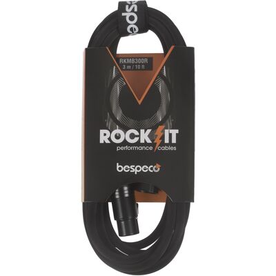 Bespeco ROCKIT Microphone Cable XLR M - XLR F 3 m Bespeco ROCKIT Microphone Cable XLR M - XLR F 3 m