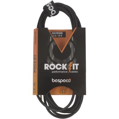 Bespeco ROCKIT Stereo Cable Jack 3,5 TRS - Jack 3,5 TRS 3 m Bespeco ROCKIT Stereo Cable Jack 3,5 TRS - Jack 3,5 TRS 3 m